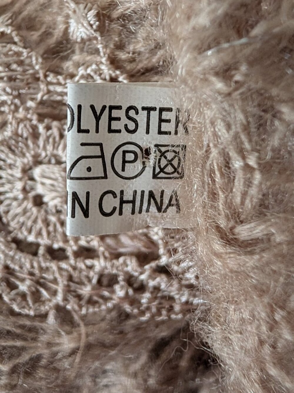 Beige Tasseled Knit Scarf - Picture 5 of 7